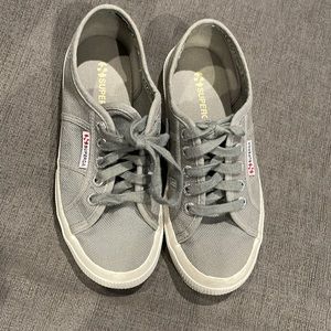 Superga womens 6 light grey shoes sneakers